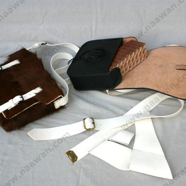 Knapsack, cartridge pouch nad waistbelt for infnatry of Greman area of Old continent in second half of 18th century.