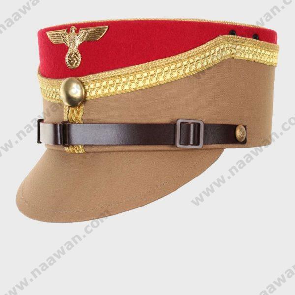 wwii_german_army_sa_kepi_red_gold_piping_hat_left